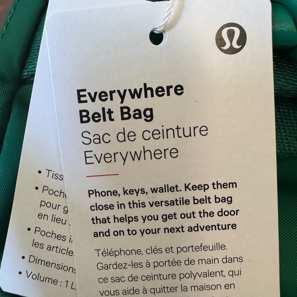 NWT Lululemon Green Everywhere Belt Bag - Picture 3 of 6